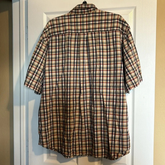 Carhartt men’s tan plaid short sleeve button down shirt size XXL - Picture 7 of 9